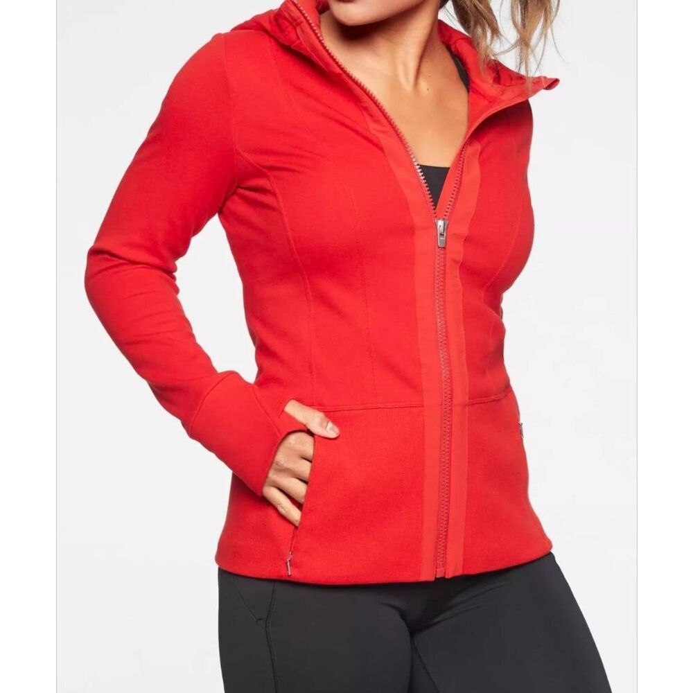 NWOT ATHLETA Victory Hoodie In Radiant Red Size XXS